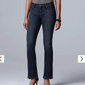 Simply Vera Vera wang bootcut mid rise jeans